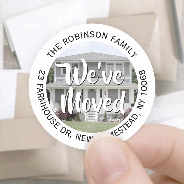 House Photo We've Moved Return Address Labels (Creator Uploaded)