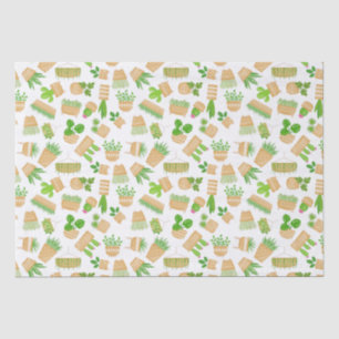 House Plants Cactus on White Tissue Paper