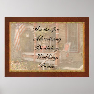 House - Porch - Traditional American Poster