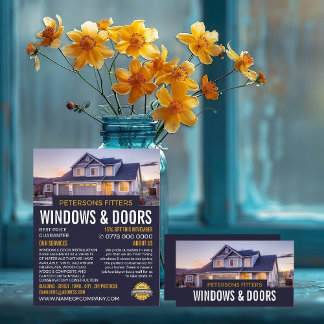 House Portrait, Window & Door Fitter Company Business Card
