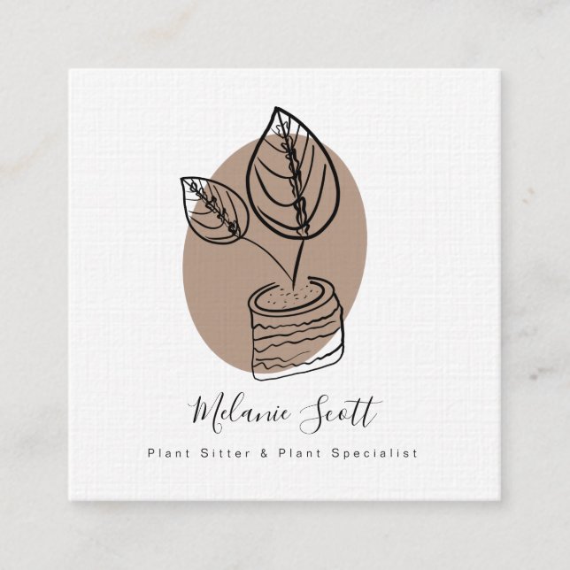 House Prayer Plant Botanical Specialist Botanist Square Business Card (Front)