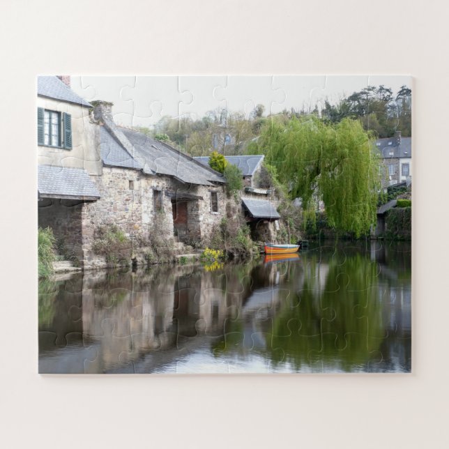House Reflections on Water Brittany France Jigsaw Puzzle (Horizontal)