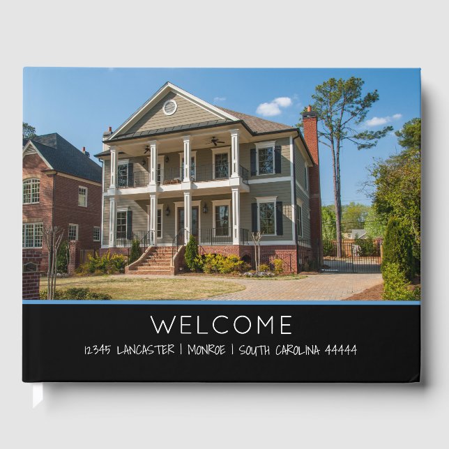 House Rental Hospitality Your Photo Guest Book (Front)