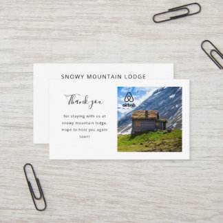 House rental picture and logo Airbnb Business Card