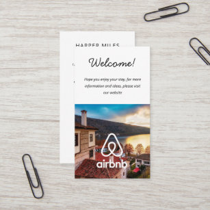 House rental picture and logo Airbnb QR Business Card