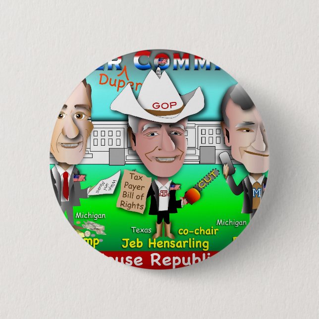 House Republicans 6 Cm Round Badge (Front)