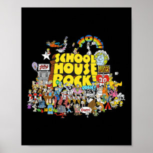 House Rock School Animated Cartoons Byck To School Poster