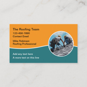 House Roofing Services Modern Business Cards