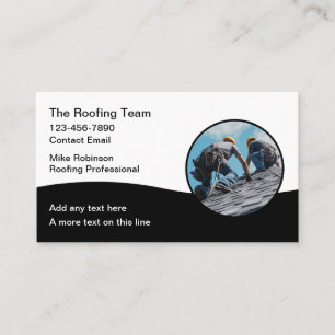 House Roofing Services Modern Business Cards