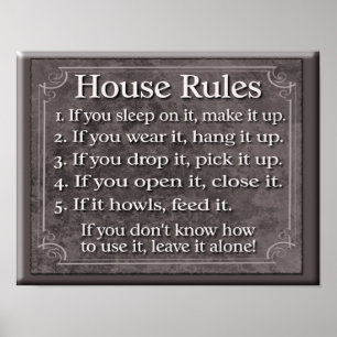 House Rules -- Art Print