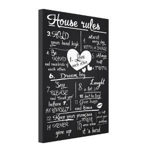 House Rules Canvas Print