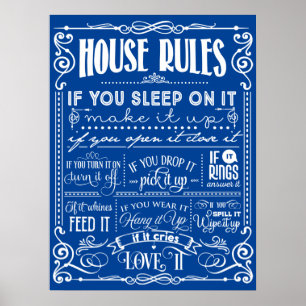 House Rules Decorative Poster