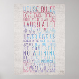 House Rules Poster