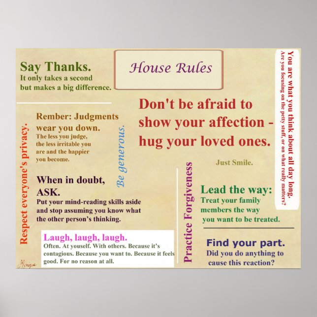House Rules Poster (Front)