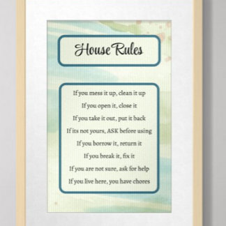 House Rules Poster