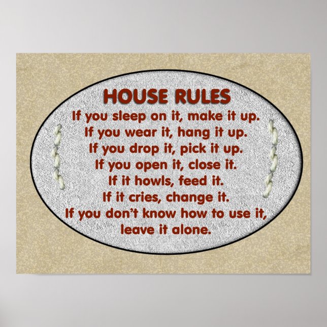 House Rules Poster (Front)