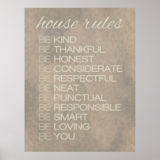 "House Rules" Print