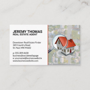 House Search Logo Neighbourhood Top View Business Card