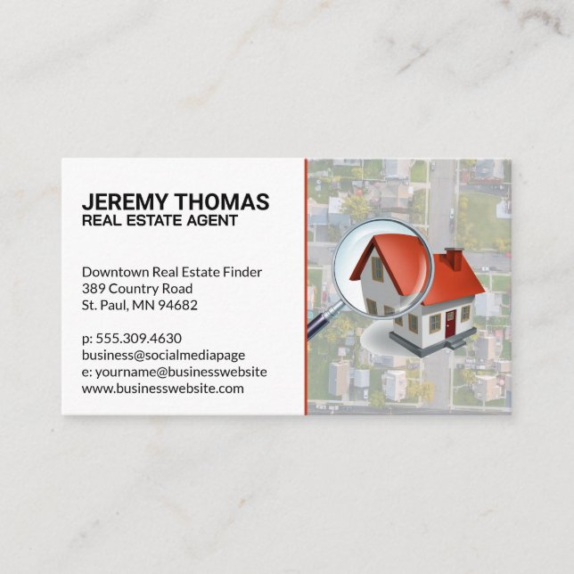 House Search Logo | Neighbourhood Top View Business Card (Front)