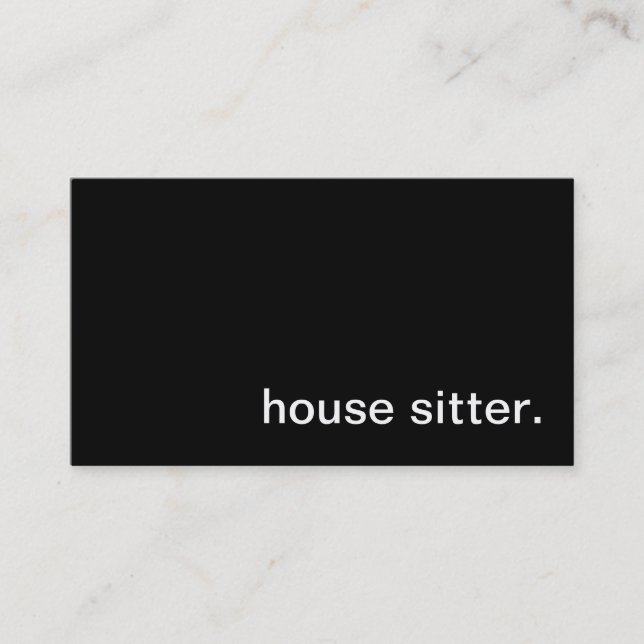 House Sitter Business Card (Front)