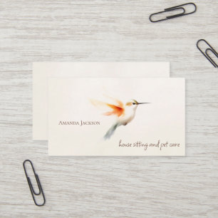 House Sitting Pet Sitting Hummingbird Cards