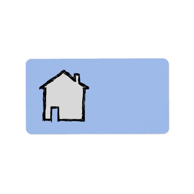 House Sketch. Black and Blue. Label (Front)