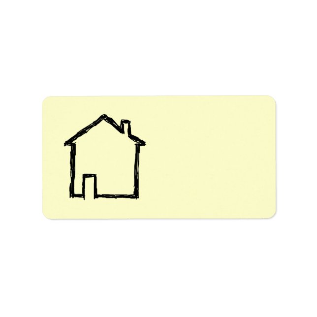 House Sketch. Black and Cream. Label (Front)