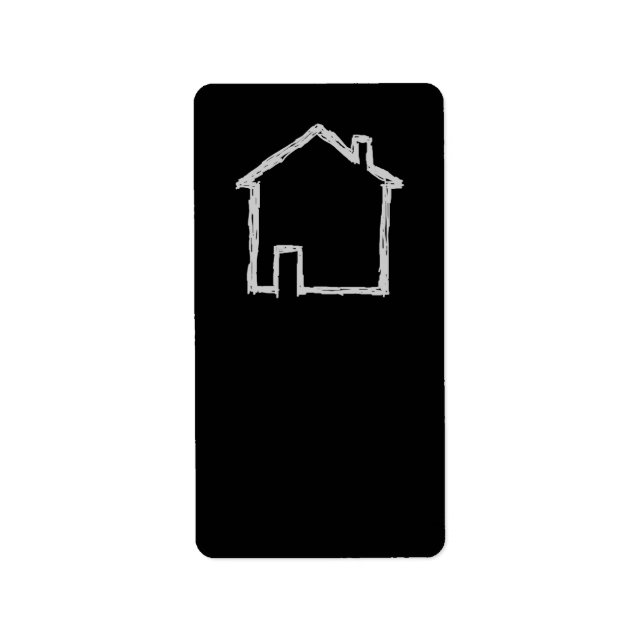 House Sketch. Grey and Black. Label (Front)