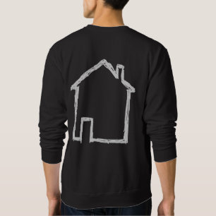 House Sketch. Grey and Black. Sweatshirt