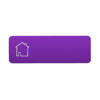 House Sketch. Grey and Purple. Return Address Label