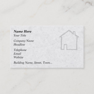 House Sketch. Grey. Business Card