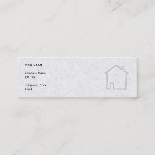 House Sketch. Grey. Mini Business Card