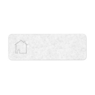 House Sketch. Grey. Return Address Label
