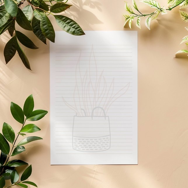 House snake plant, potted plant lined Notepad (Creator Uploaded)