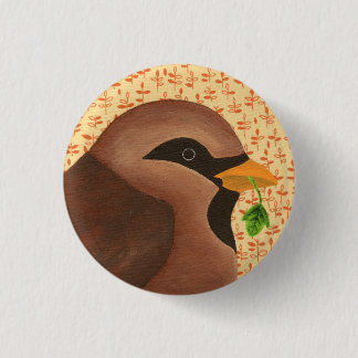 House Sparrow 3 Cm Round Badge