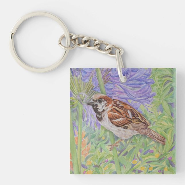 House Sparrow Key Ring (Front)