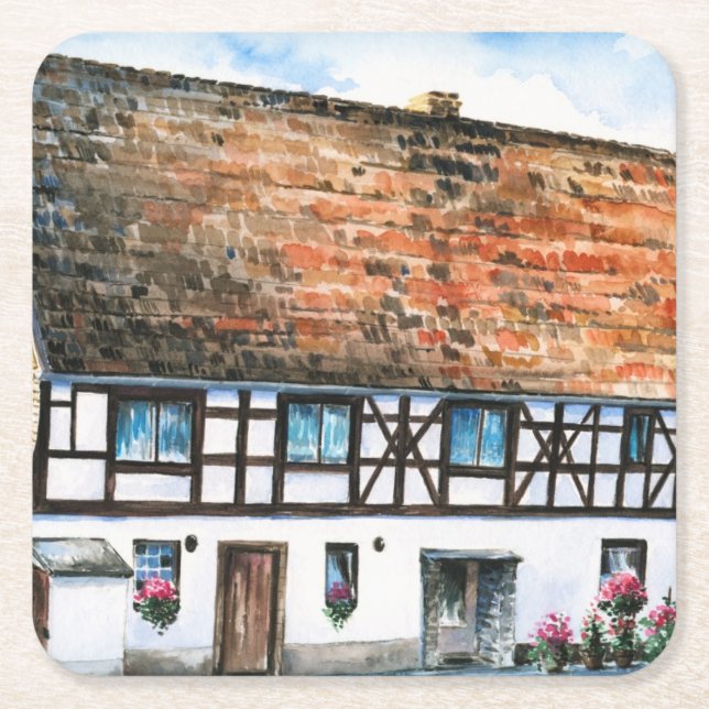 House Square Paper Coaster (Front)