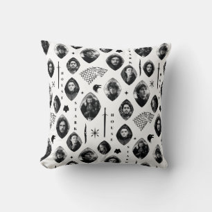 House Stark Icons & Portraits Pattern Cushion