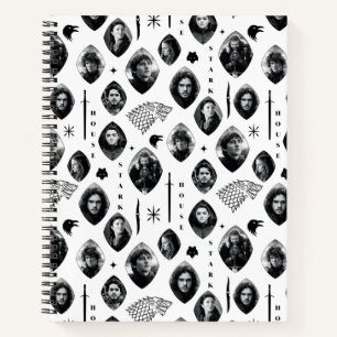 House Stark Icons & Portraits Pattern Notebook