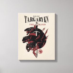 House Targaryen - Fire & Blood Canvas Print