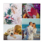 House Tile 4 Photos Rounded<br><div class="desc">Personalised 4 rounded photos ceramic wall tile to be used in your kitchen or bathroom.</div>