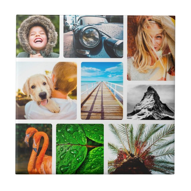 House Tile Your 9 Photos Wall Tile Collage Framed (Front)