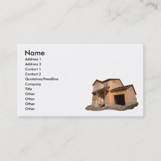 house under construction business card