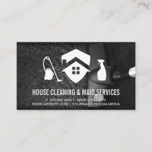 House Vacuum Spray Carpet Cleaning Business Card