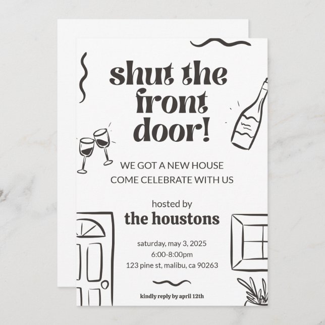 House Warming Invitation Housewarming Invitation  (Front/Back)