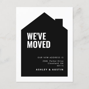 House Warming Modern Minimal We've Moved New Home  Postcard
