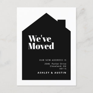 House Warming Modern Minimal We've Moved New Home  Postcard