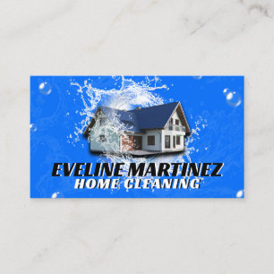 House water splash housekeeping Business Card