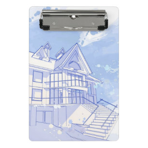 house: watercolor draw mini clipboard