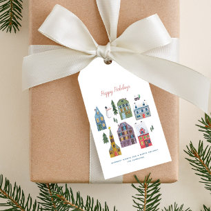 House winter Landscape Gift Tag